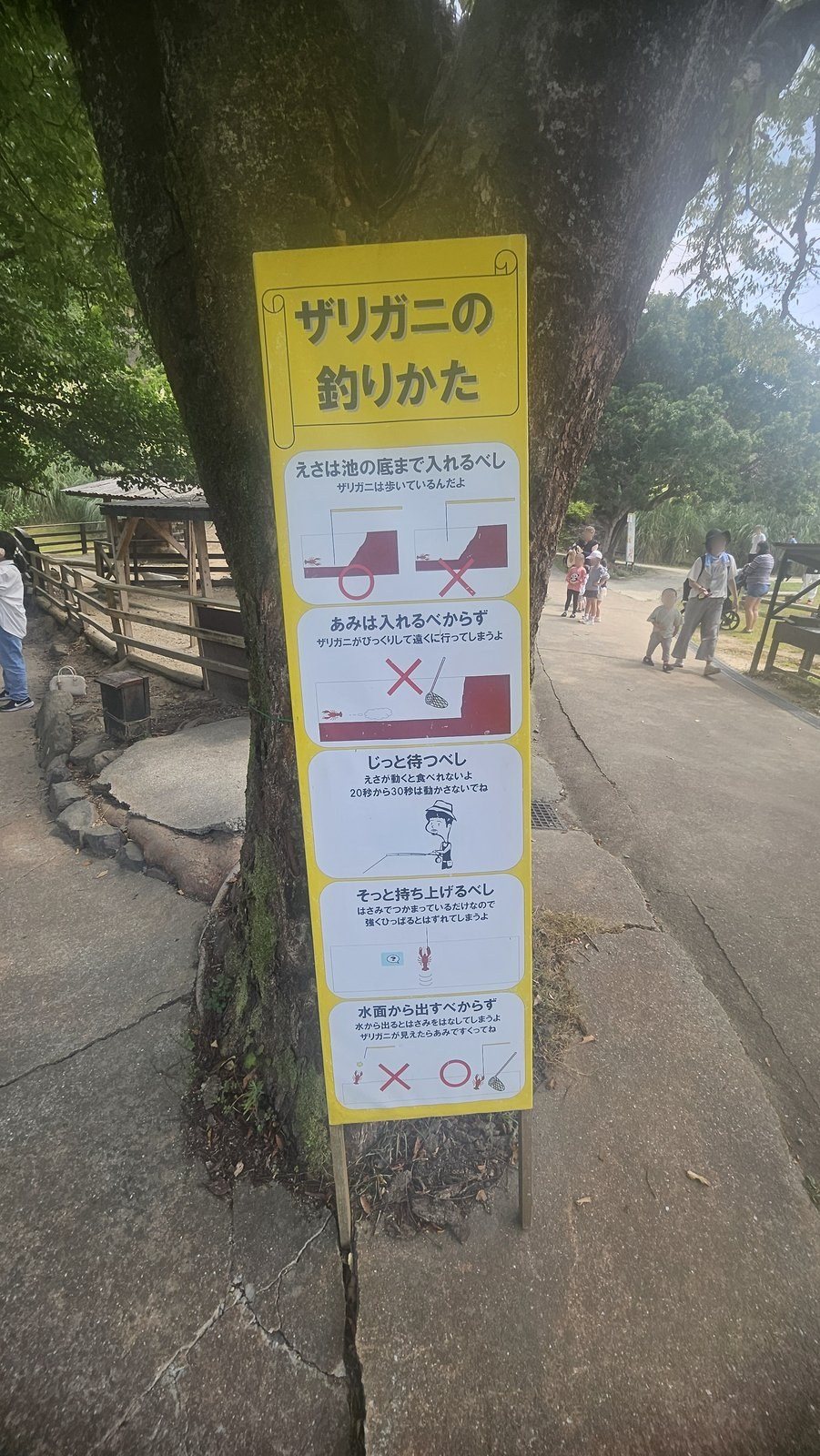 「ザリガニの釣りかた」の看板